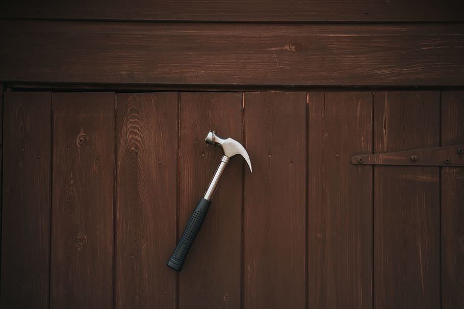Photo of Gray and Black Curve Claw Hammer, carpentry, handle HD wallpaper
