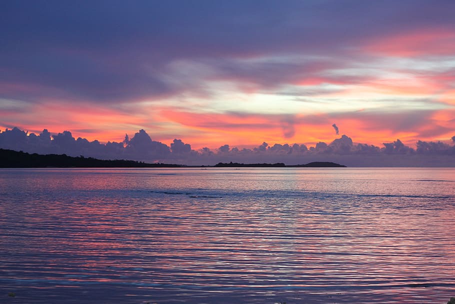 sunset, landscape, sky, dawn, outdoor, sea, water, cloud - sky HD wallpaper
