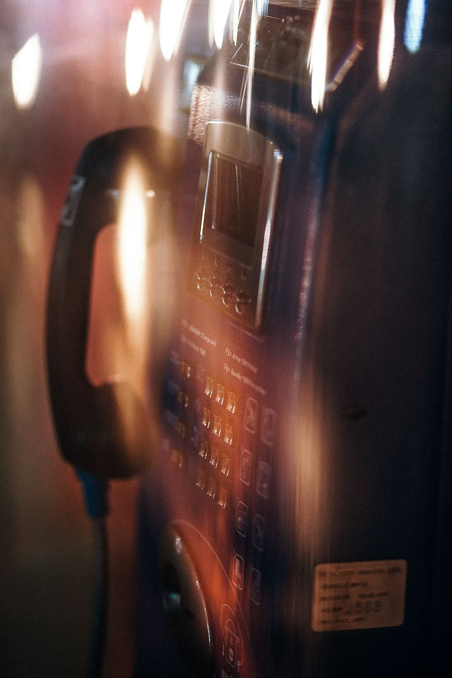 Payphone, blurred, blurry, Booth, call, dial, handset, keypad HD wallpaper