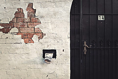 printer paper on mail box, wall, brick, australia, paddington HD wallpaper