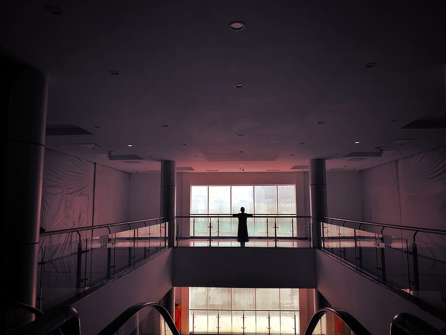 banister, handrail, lighting, human, person, window, railing HD wallpaper