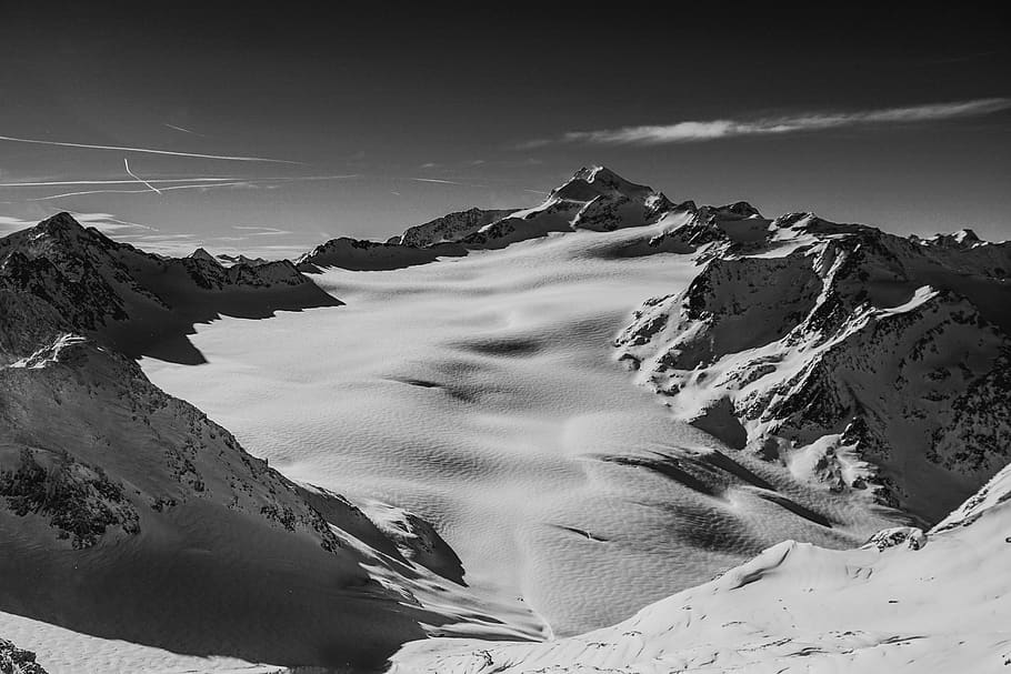 mountain covered with snow during daytime, outdoors, nature, ice HD wallpaper