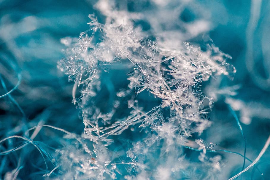 snowflake, cold, crystal, ice, frost, nature, winter, macro HD wallpaper