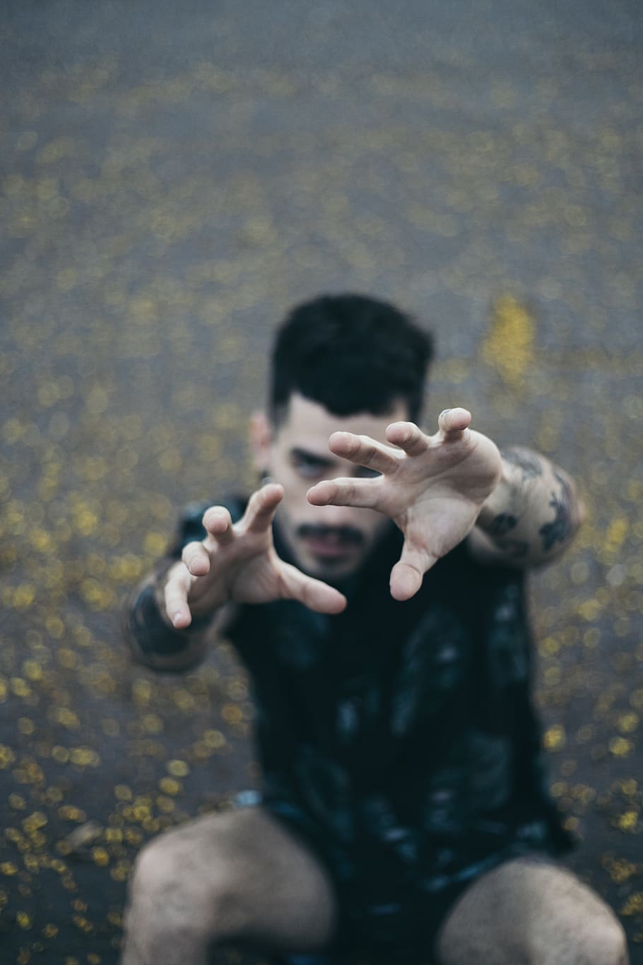 Man Wearing Black Zip-up Jacket, action, blur, hands, motion HD wallpaper