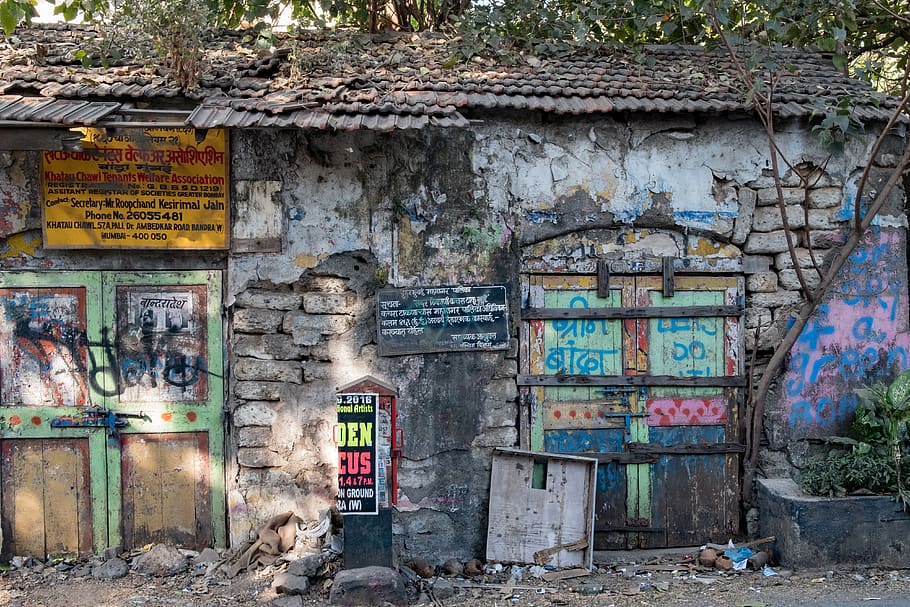 india, mumbai, maharashtra, bandra, house, colorful, urbex, HD wallpaper