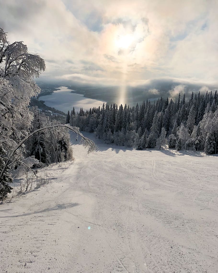 cloud - sky, cold temperature, winter, scenics - nature, tranquil scene HD wallpaper