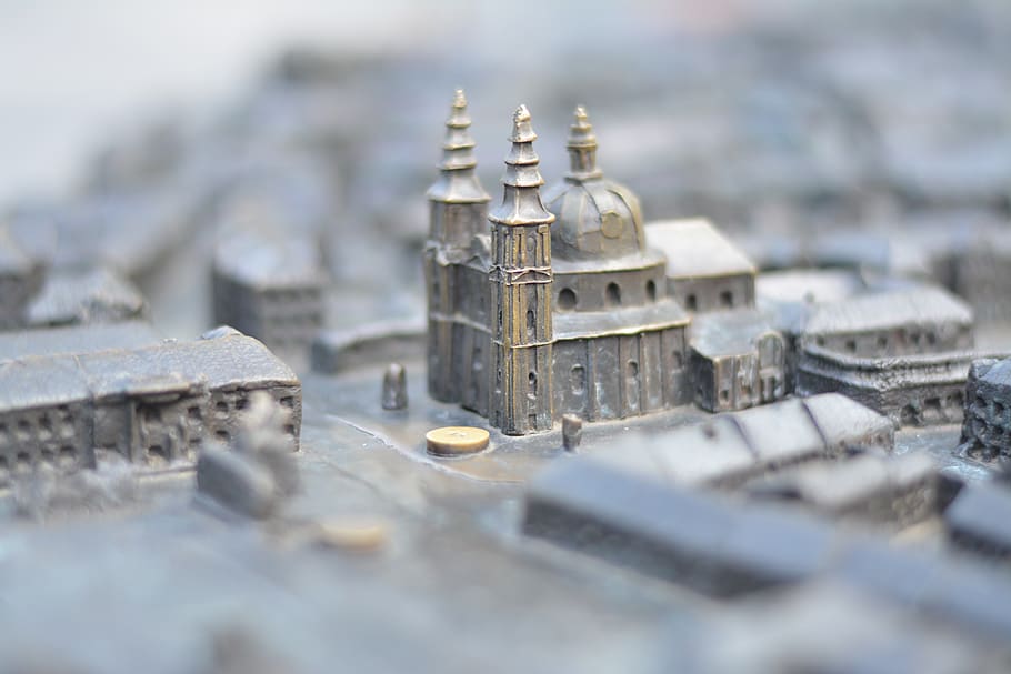 ternopil, miniature, bronze, model, sculpture, tourism, architecture HD wallpaper
