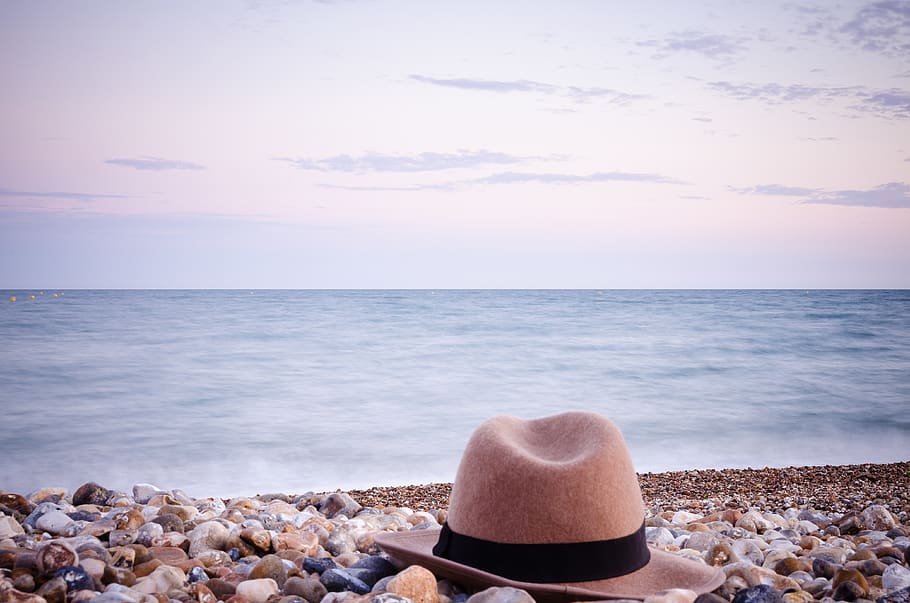 united kingdom, bognor regis, hat, vacation, sea, mood, beach HD wallpaper