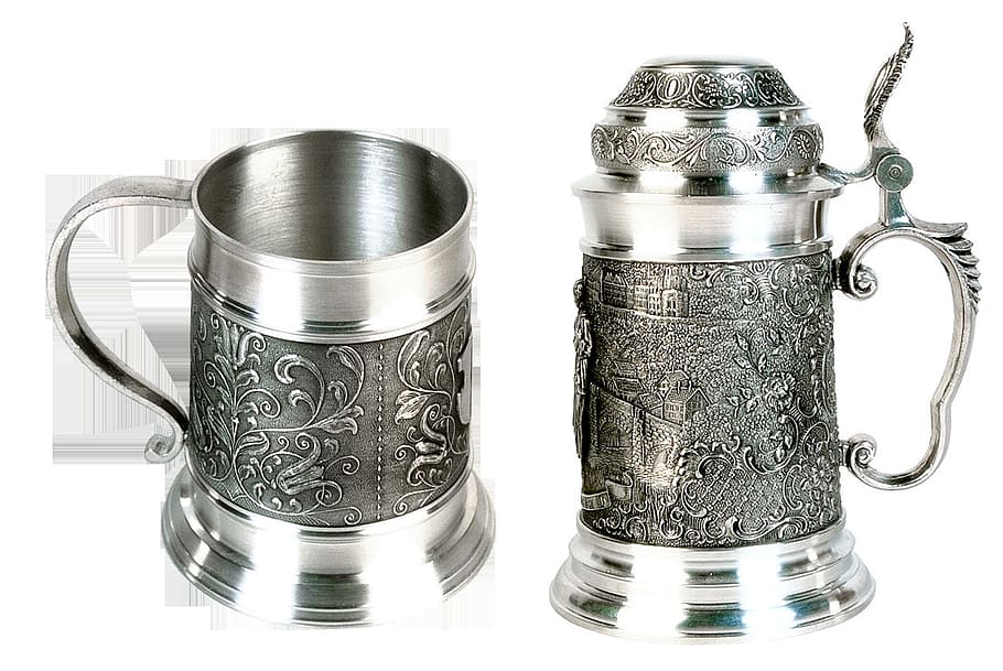 mug, silver, glass, object, metal, metallic, still life, indoors HD wallpaper