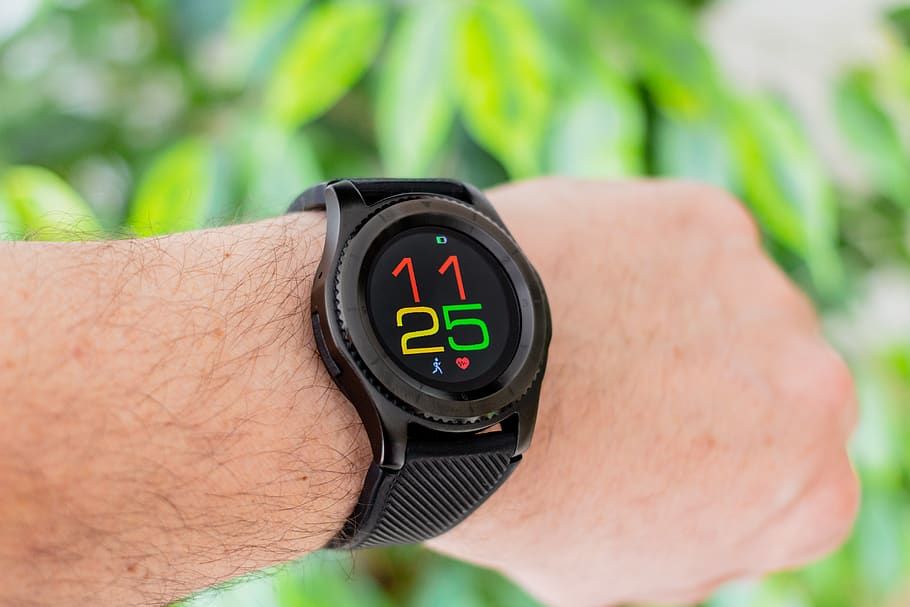 watch displaying 11:25, human body part, hand, human hand, one person HD wallpaper