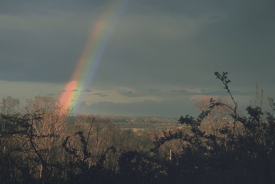united states, clarksville, sky, rainbow, covenant, sign, rememberance, HD wallpaper