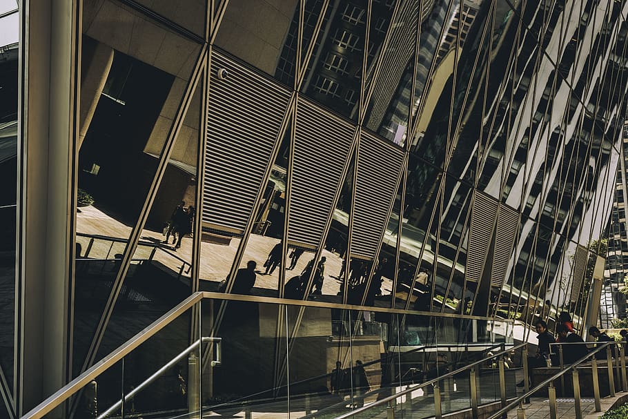built structure, architecture, building exterior, modern, reflection HD wallpaper