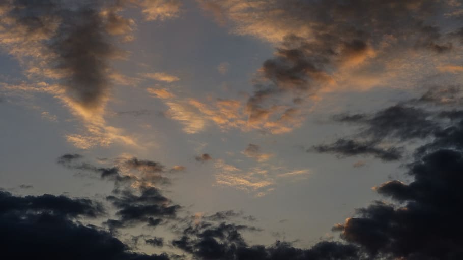 canmore, canada, pink, white, sunset, cloudy, nature, sky, above HD wallpaper
