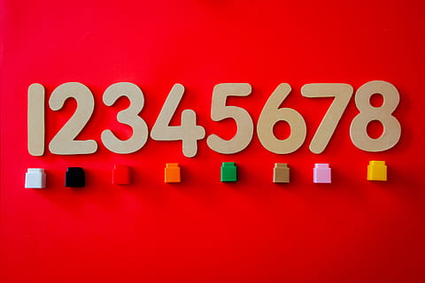 Number Cutout Decors, blocks, close-up, colorful, math, mathematics HD wallpaper