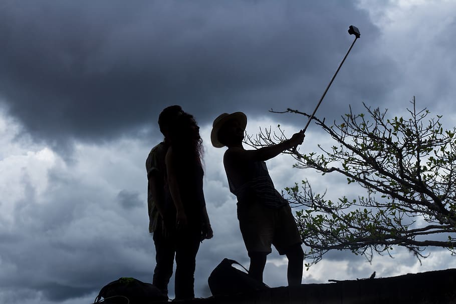 selfie, nature, sky, vintsge, vsco, vscohonduras, silhouette HD wallpaper
