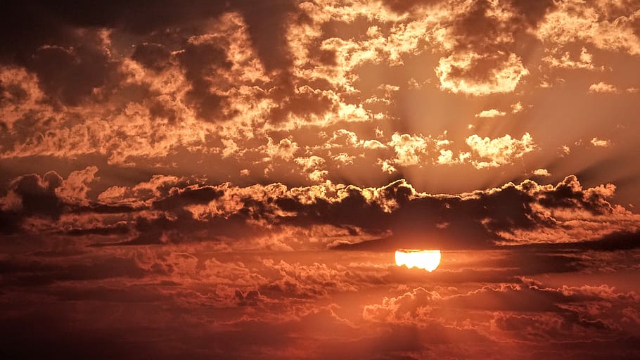sunrise, dawn, clouds, sky, cloud - sky, sunset, beauty in nature HD wallpaper