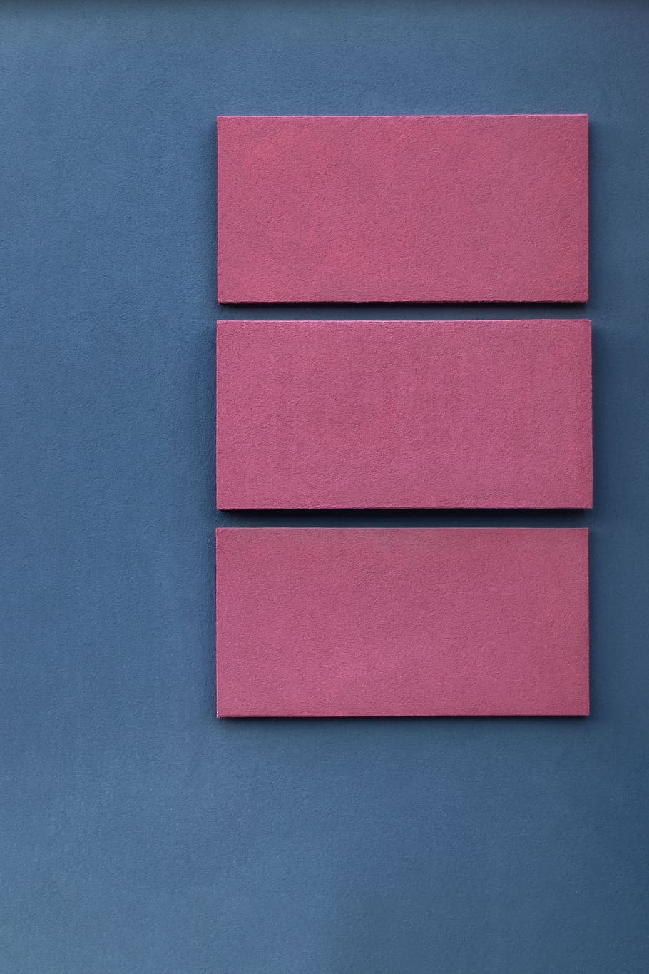 pink boards on blue surface, 3, three, texture, purple, rectangle HD wallpaper