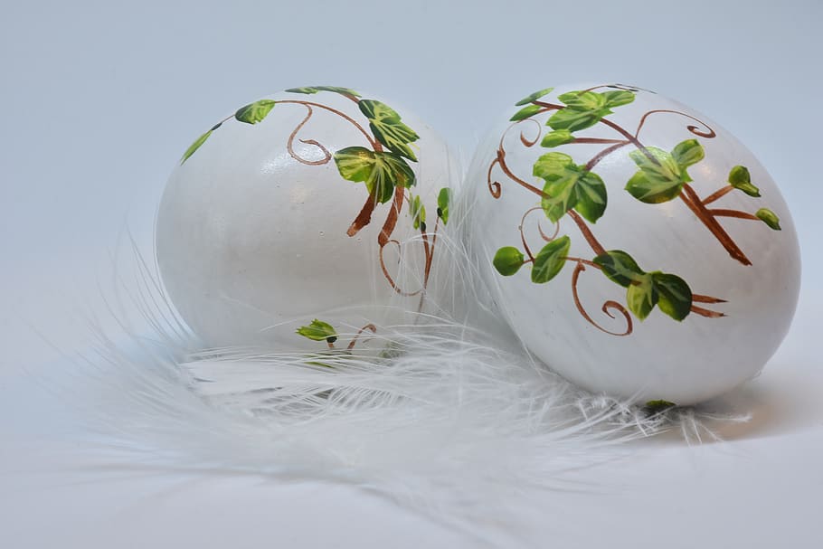 easter, egg, easter eggs, painted, feather, fragility, holiday HD wallpaper