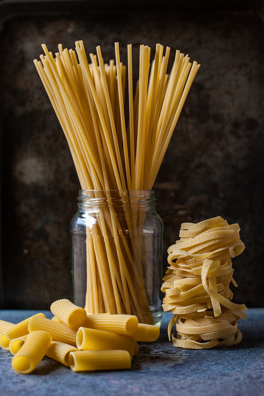 uncooked three pastas, food and drink, freshness, still life HD wallpaper