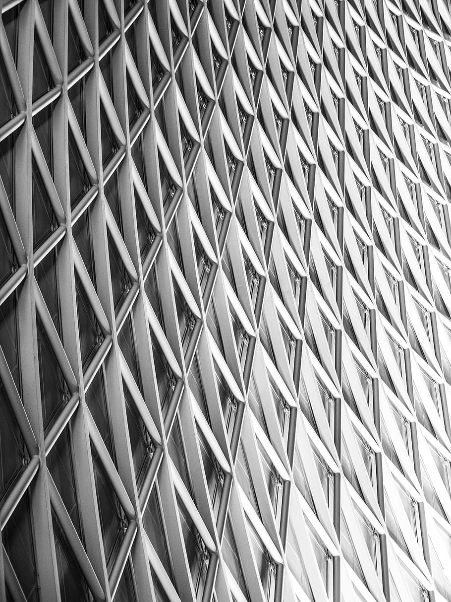 photo of gray high-rise building, gradient, architecture, structure HD wallpaper