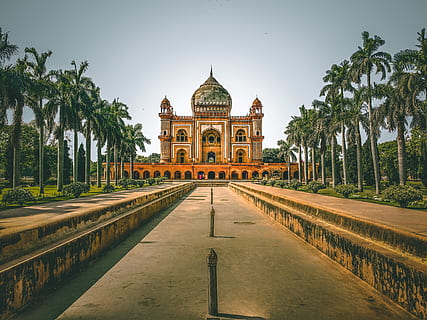 Mosque, arches, architecture, building, india, landmark, new delhi HD wallpaper