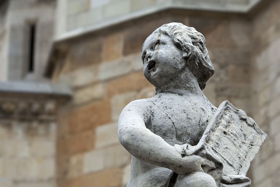 sculpture, gargoyle, stone, statue, monument, representation HD wallpaper