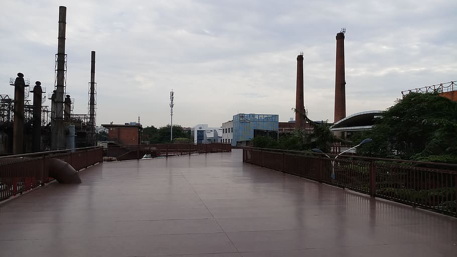 architecture, sky, built structure, industry, building exterior HD wallpaper