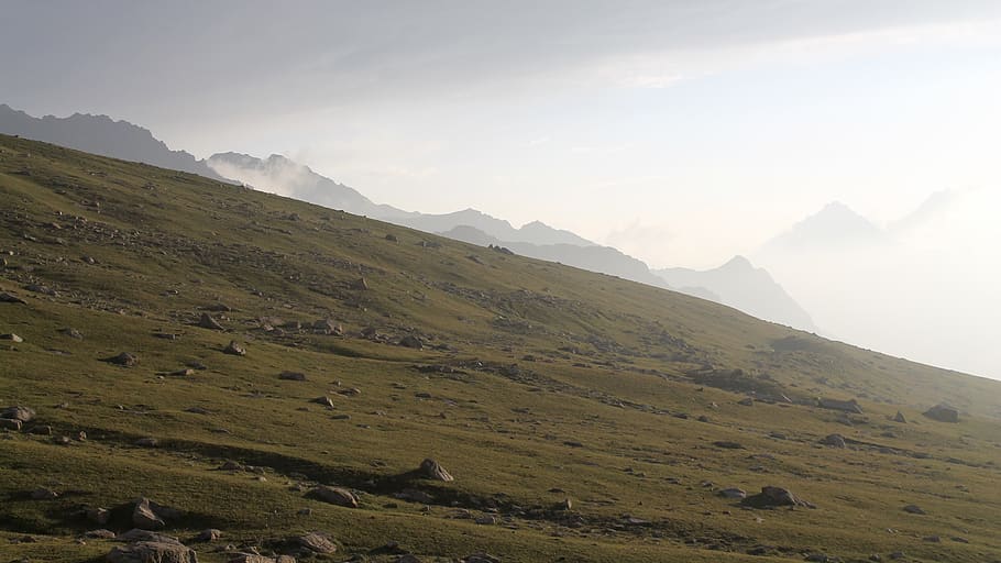 kyrgyzstan, osh region, mountains, expedition, landscape, environment, HD wallpaper