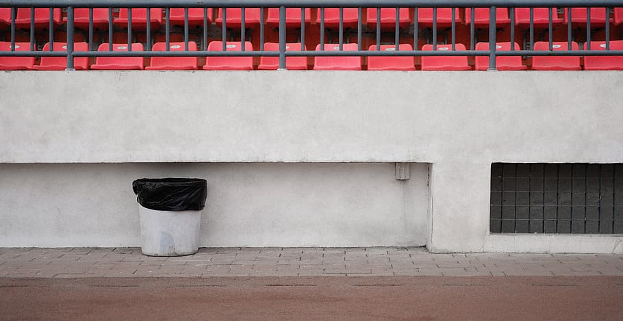 HD wallpaper: trash bin beside wall, architecture, building exterior