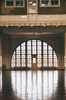 closed white half-lite door, floor, flooring, ellis island, indoors HD wallpaper