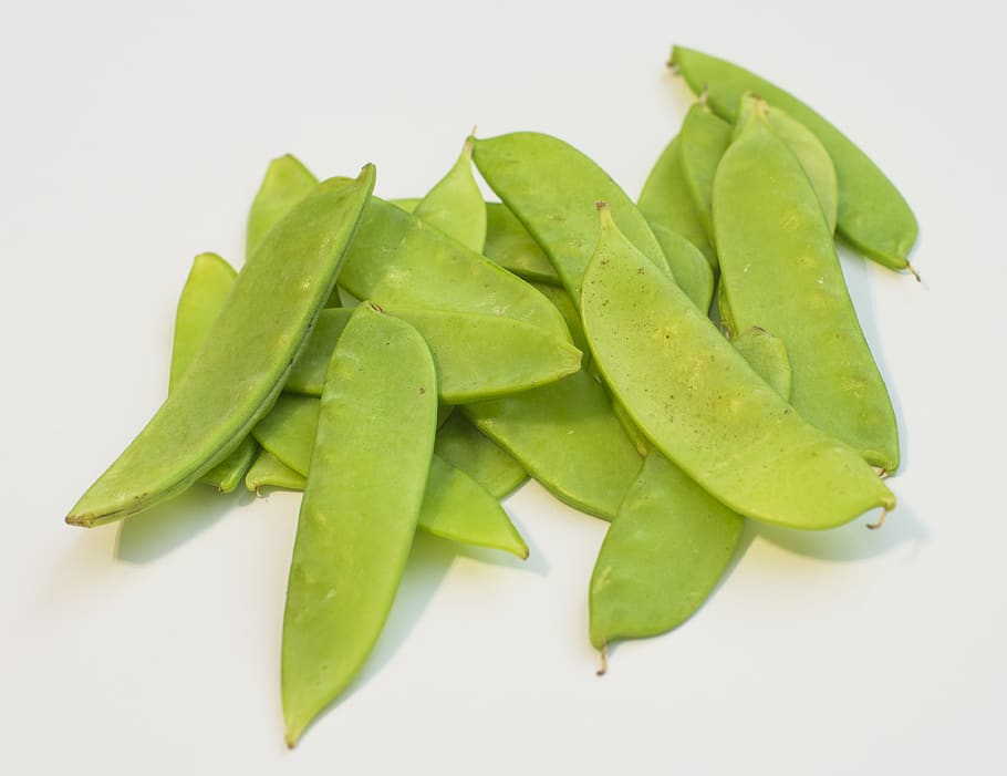 beans, on white, green, leaves, product, food and drink, white background HD wallpaper