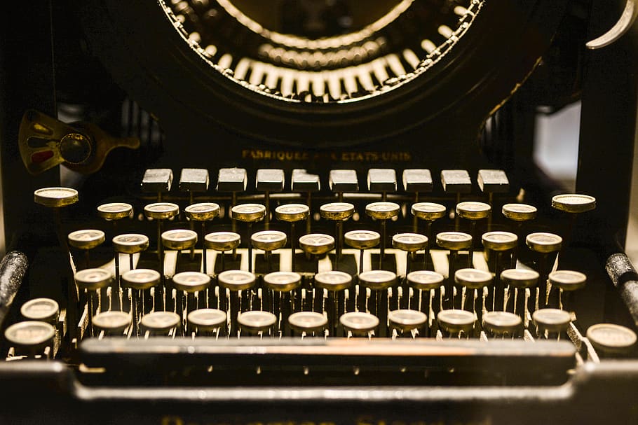 typewriter, old, vintage, retro, keyboard, machine, antique, HD wallpaper