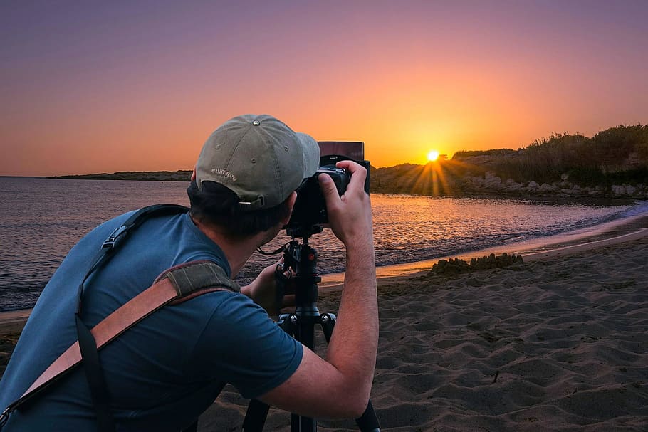 photographer, capture, sunset, camera, man, image, person, photography HD wallpaper