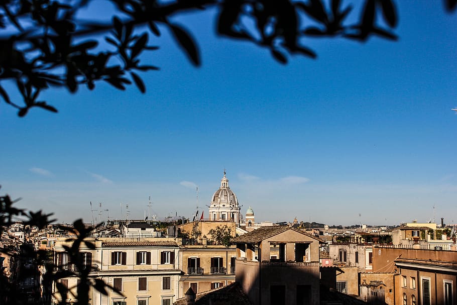 architecture, dome, building, tower, steeple, spire, city, metropolis HD wallpaper