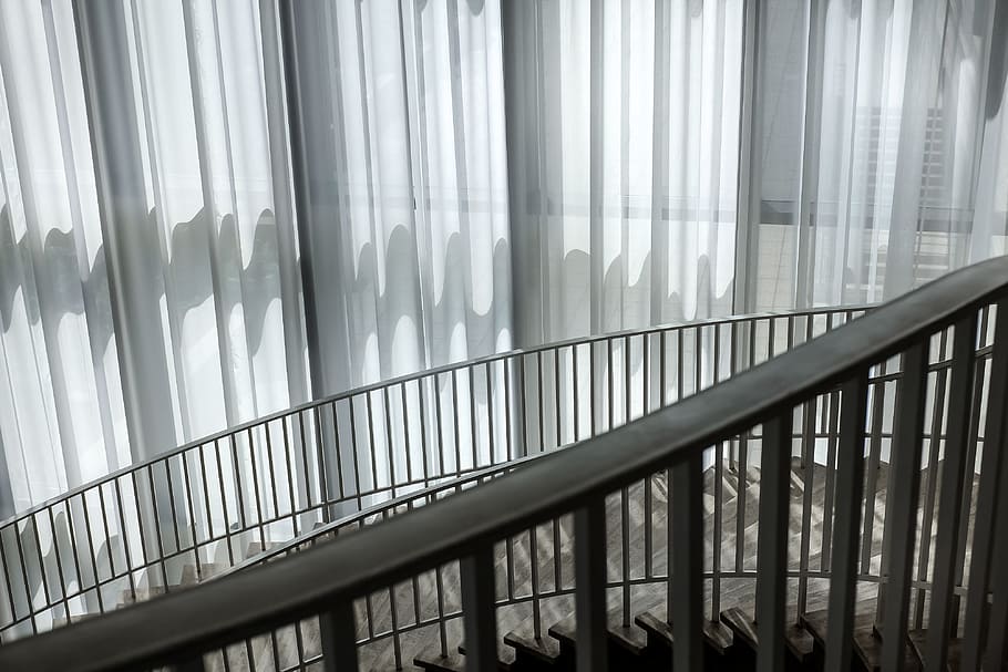 Staircase and light, architecture, background, bright, design HD wallpaper