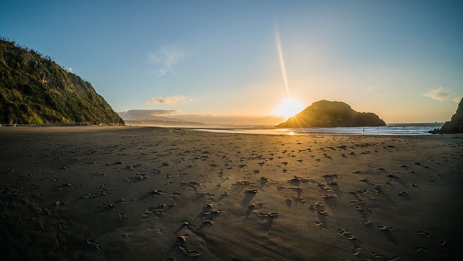 beach, back beach, water, sand, nature, relaxation, holidays HD wallpaper