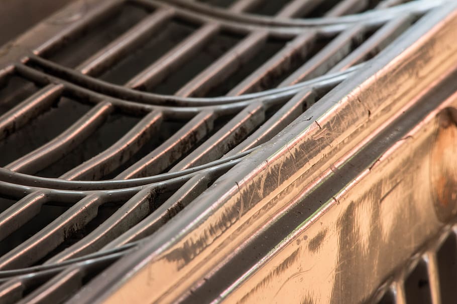 radiator, abstract, heating, metal, grid, grate, macro, steel HD wallpaper