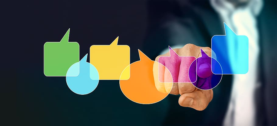 finger, feedback, confirming, write a review, balloons, clouds HD wallpaper