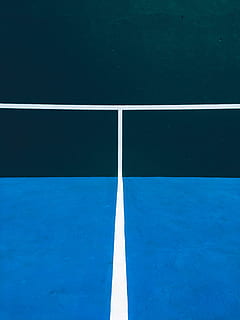 line, blue, jogo, game, esporte, quadra, color, center, divided HD wallpaper
