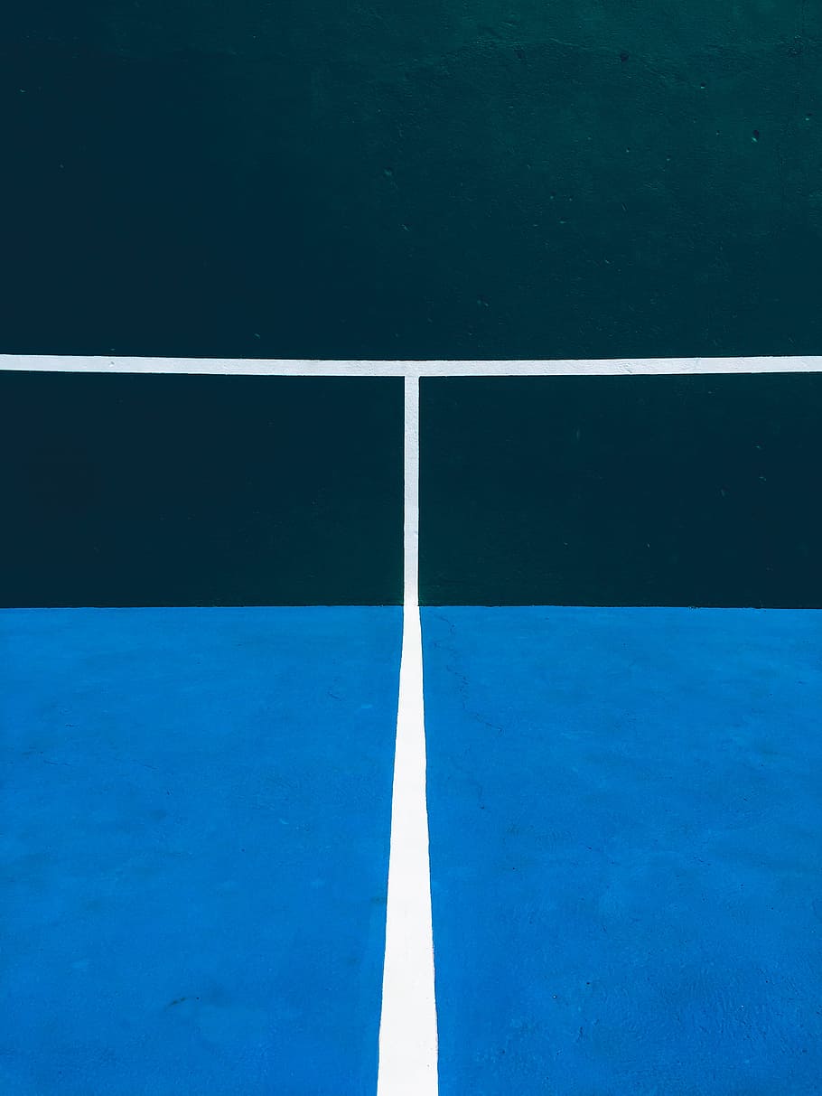 line, blue, jogo, game, esporte, quadra, color, center, divided HD wallpaper