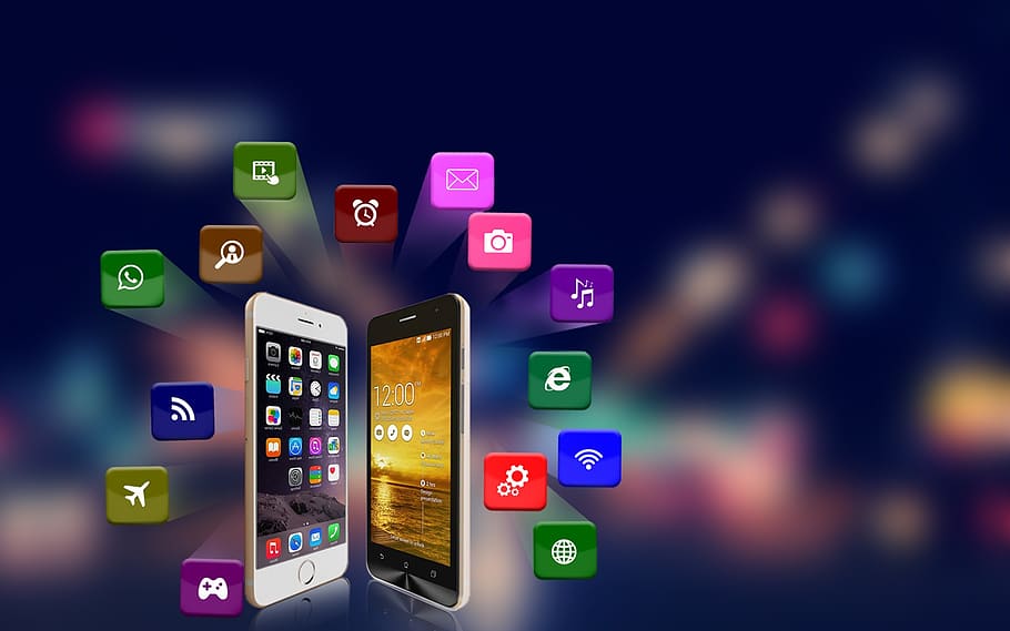 illuminated, technology, business, horizontal, communication HD wallpaper