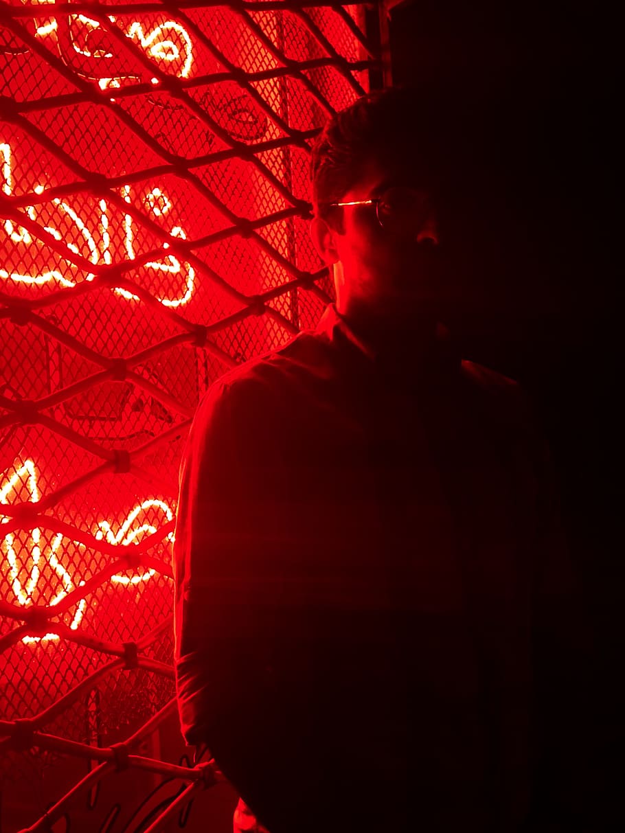iran, mashhad, red, indoors, one person, lighting equipment HD wallpaper