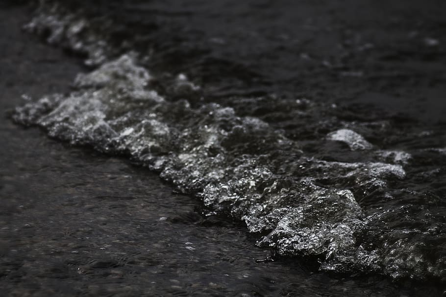 nature, river, close-up, no people, cold temperature, selective focus HD wallpaper