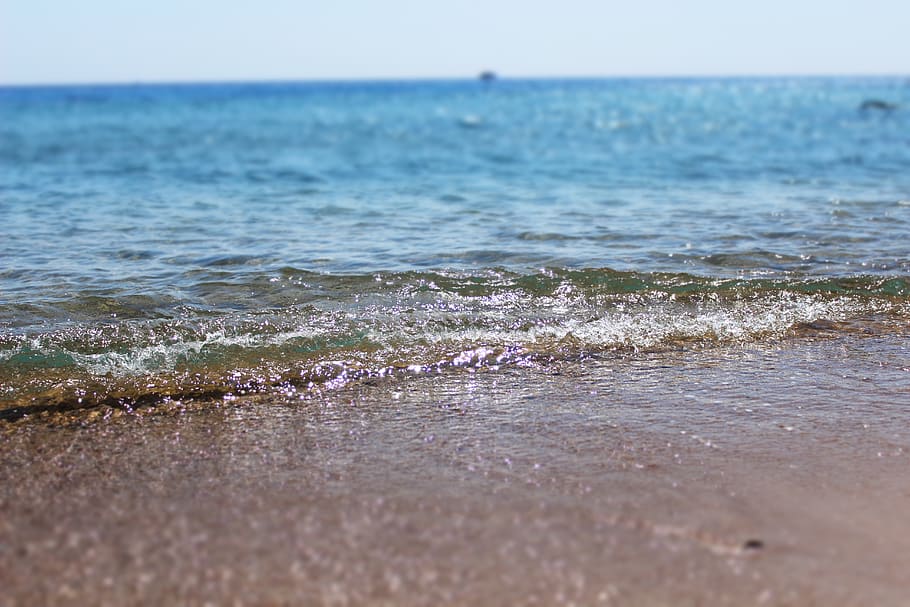 sea, wave, egypt, sand, water, beach, land, scenics - nature HD wallpaper