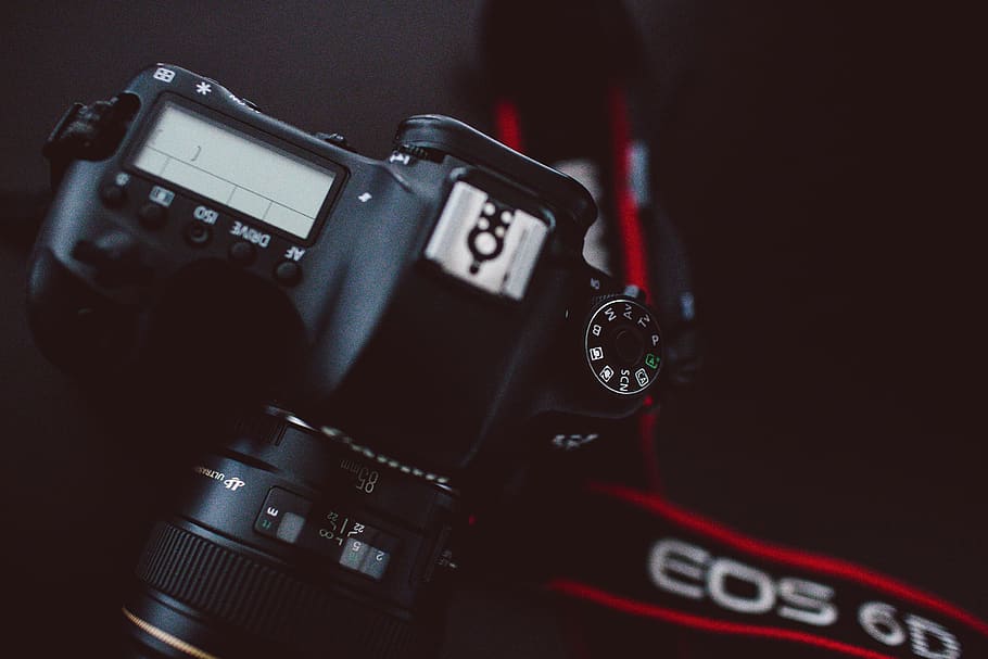 turned off black Canon EOS 6D, camera, electronics, digital camera HD wallpaper
