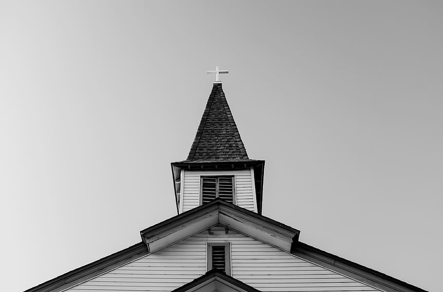 architecture, building, infrastructure, church, black and white HD wallpaper