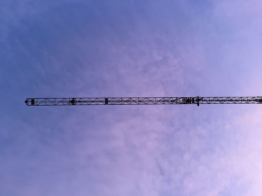 germany, jena, crane - construction machinery, sky, low angle view HD wallpaper