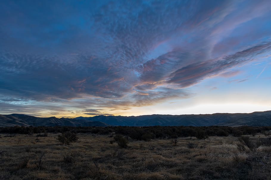 Scenic View Of Mountain During Dawn, 4k wallpaper, clouds, environment HD wallpaper