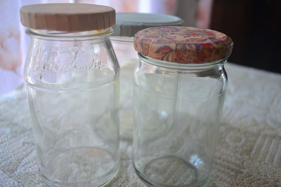 crafts, lids, decoupage, upcycle, recycle, jars, glass - material HD wallpaper