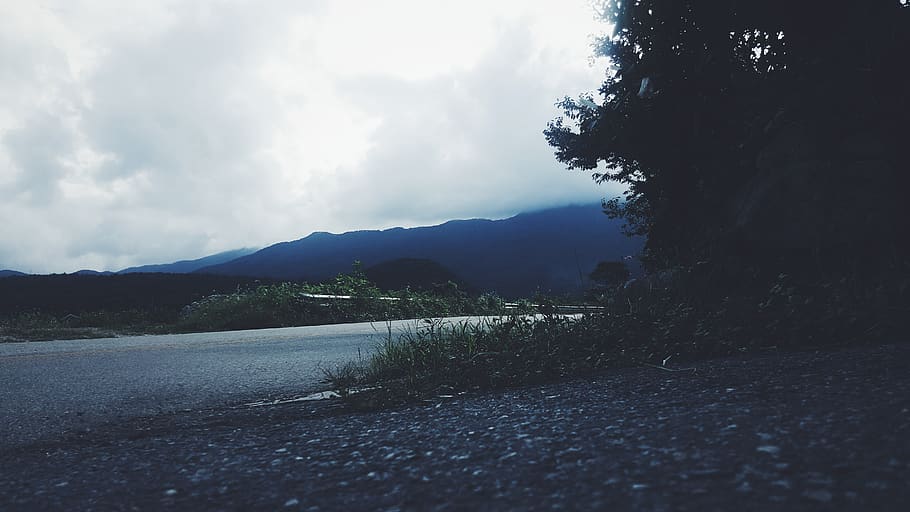 road, mountain, tree, sky, country, cloud, plant, cloud - sky HD wallpaper